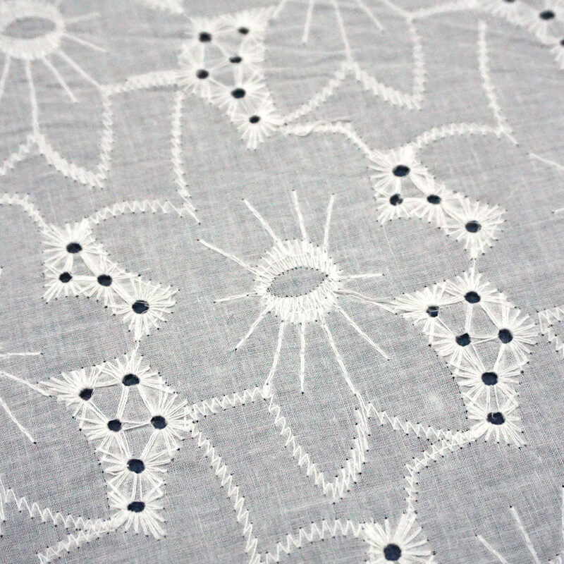 Embroidered Fabric All-Over Cutwork for Women's Wear Wholesale Supplie 3